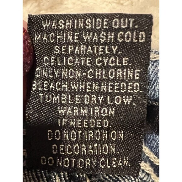 Roz & Ali Jeans Women's Size 16 Denim Crop Sequin Pockets - Picture 6 of 6